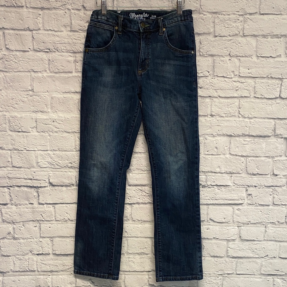 Wrangler Retro Slim Straight Boys Jeans Size 16 Regular